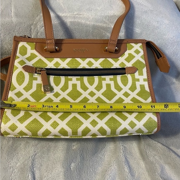Spartina 449 Heyward Leather and Linen Double Strap Classic Purse Shoulder Bag - Picture 8 of 13